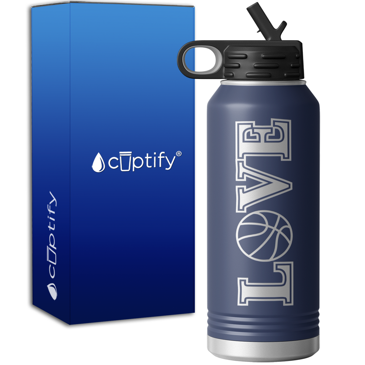 Basketball Love 32oz Sport Water Bottle