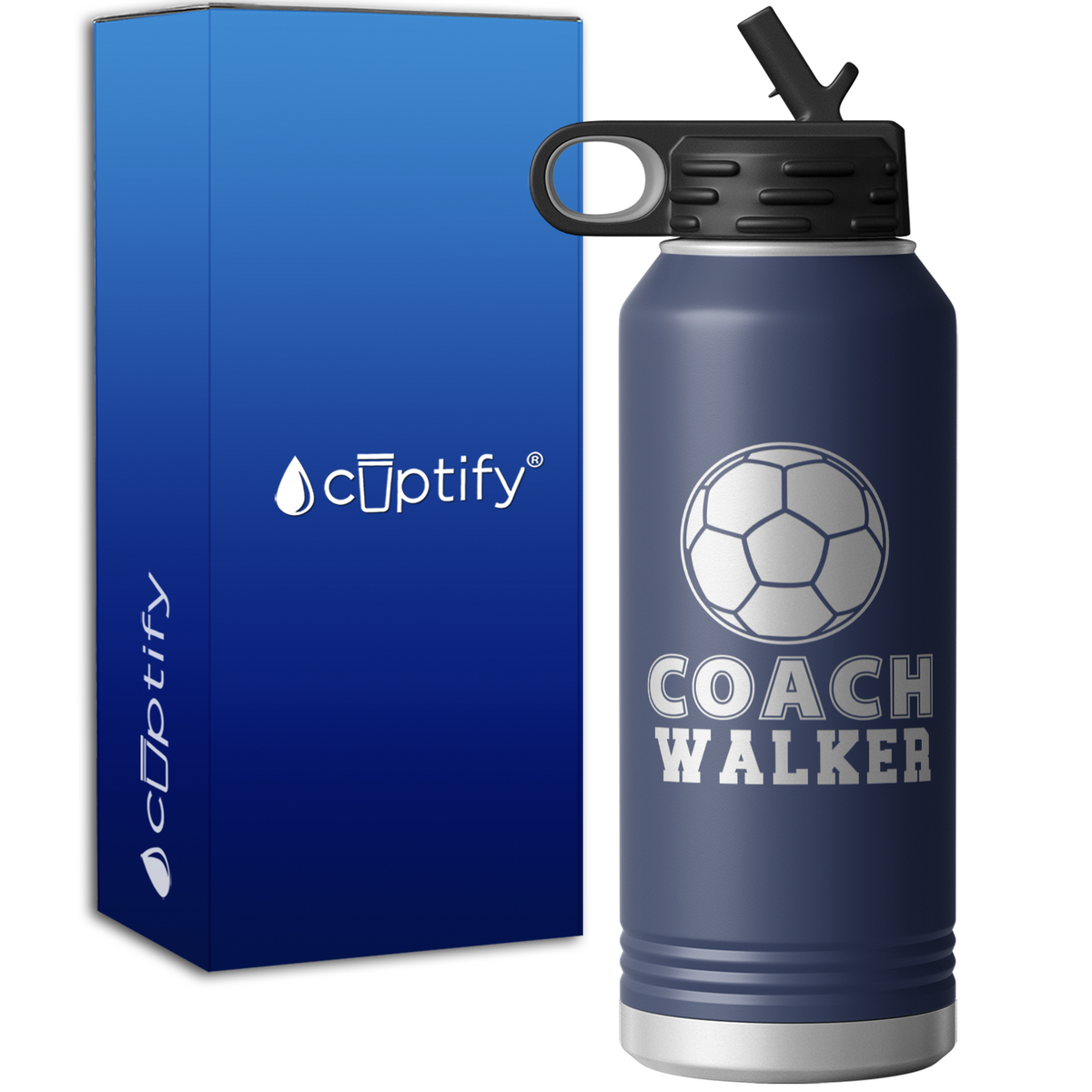 Personalized Soccer Coach 32oz Sport Water Bottle