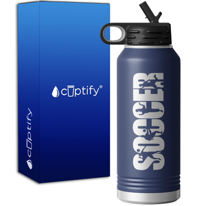 Soccer Players 32oz Sport Water Bottle