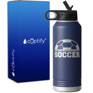 Soccer Half Ball 32oz Sport Water Bottle