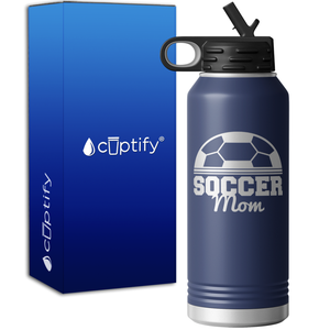 Soccer Mom Half Ball 32oz Sport Water Bottle