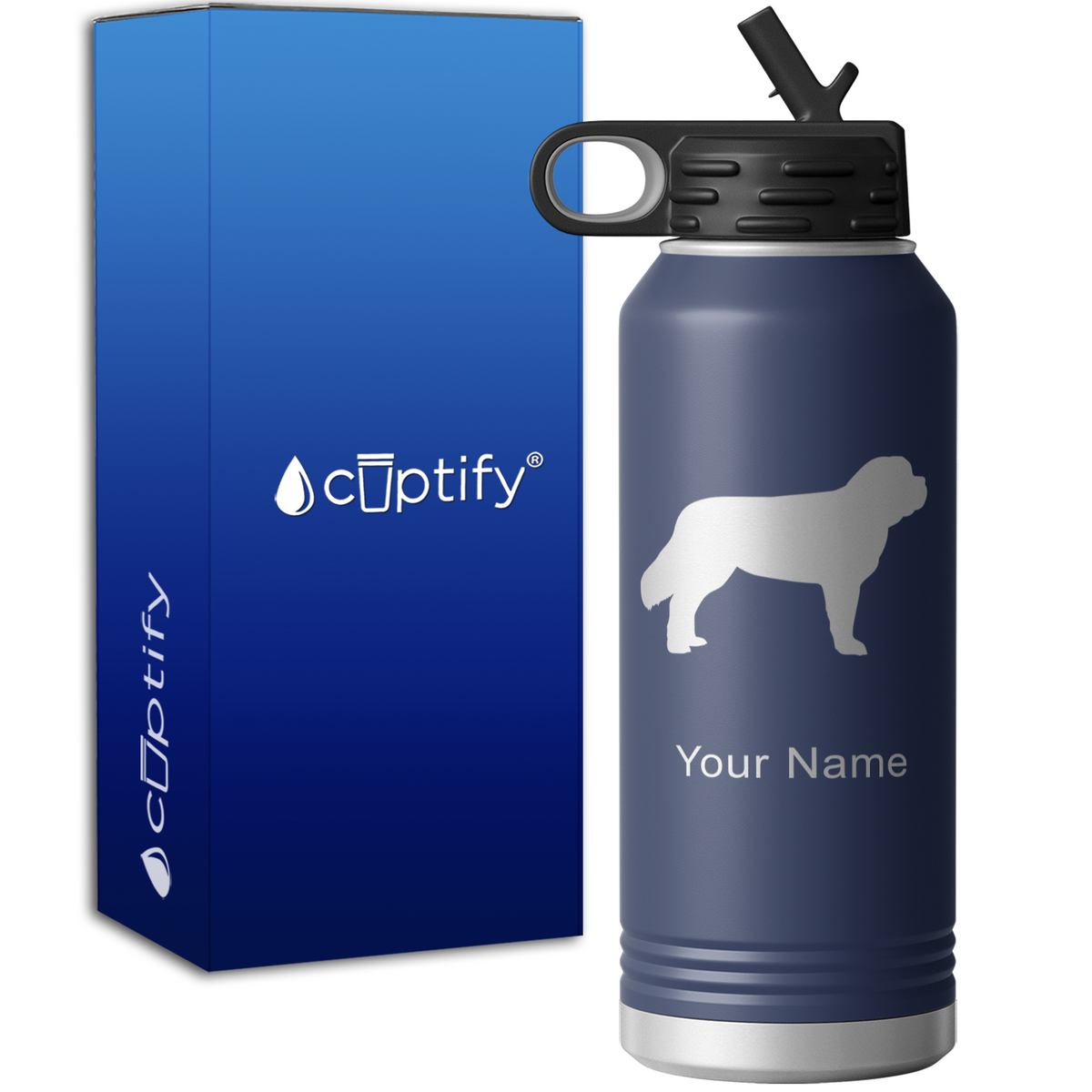 St Bernard Personalized 32oz Sport Water Bottle