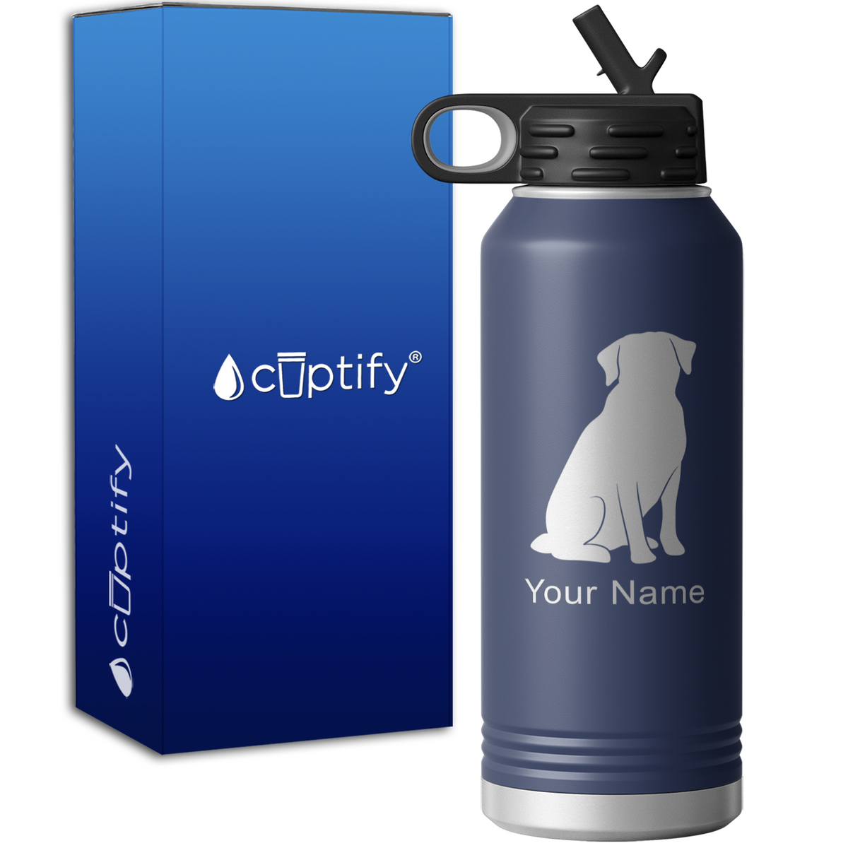 Labrador Retriever Personalized 32oz Sport Water Bottle