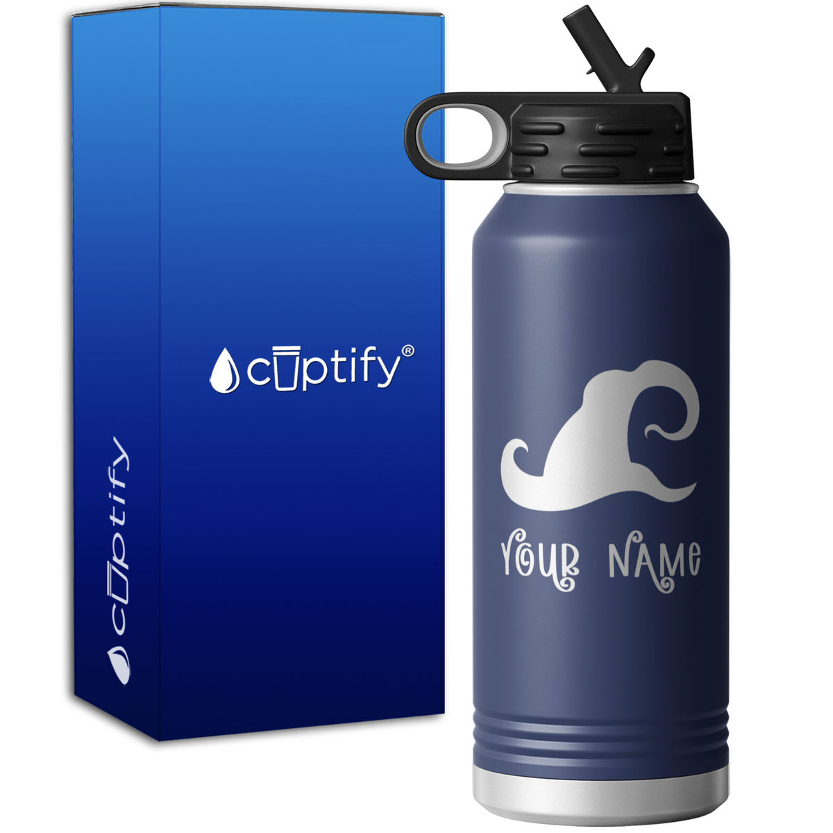 Witchs Hat Personalized 32oz Sport Water Bottle