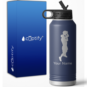 Jump Shot Basketball Player Personalized 32oz Sport Water Bottle