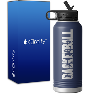 Basketball Player Silhouettes 32oz Sport Water Bottle
