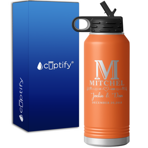 Personalized Anniversary Date 32oz Sport Water Bottle