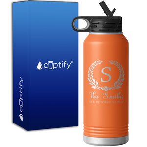 Personalized Crest Monogram Anniversary 32oz Sport Water Bottle