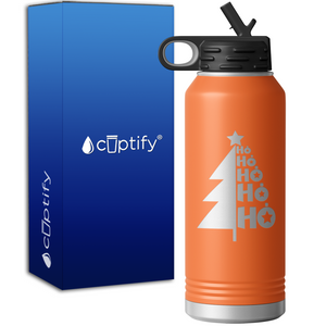 Ho Ho Ho Christmas Tree 32oz Sport Water Bottle