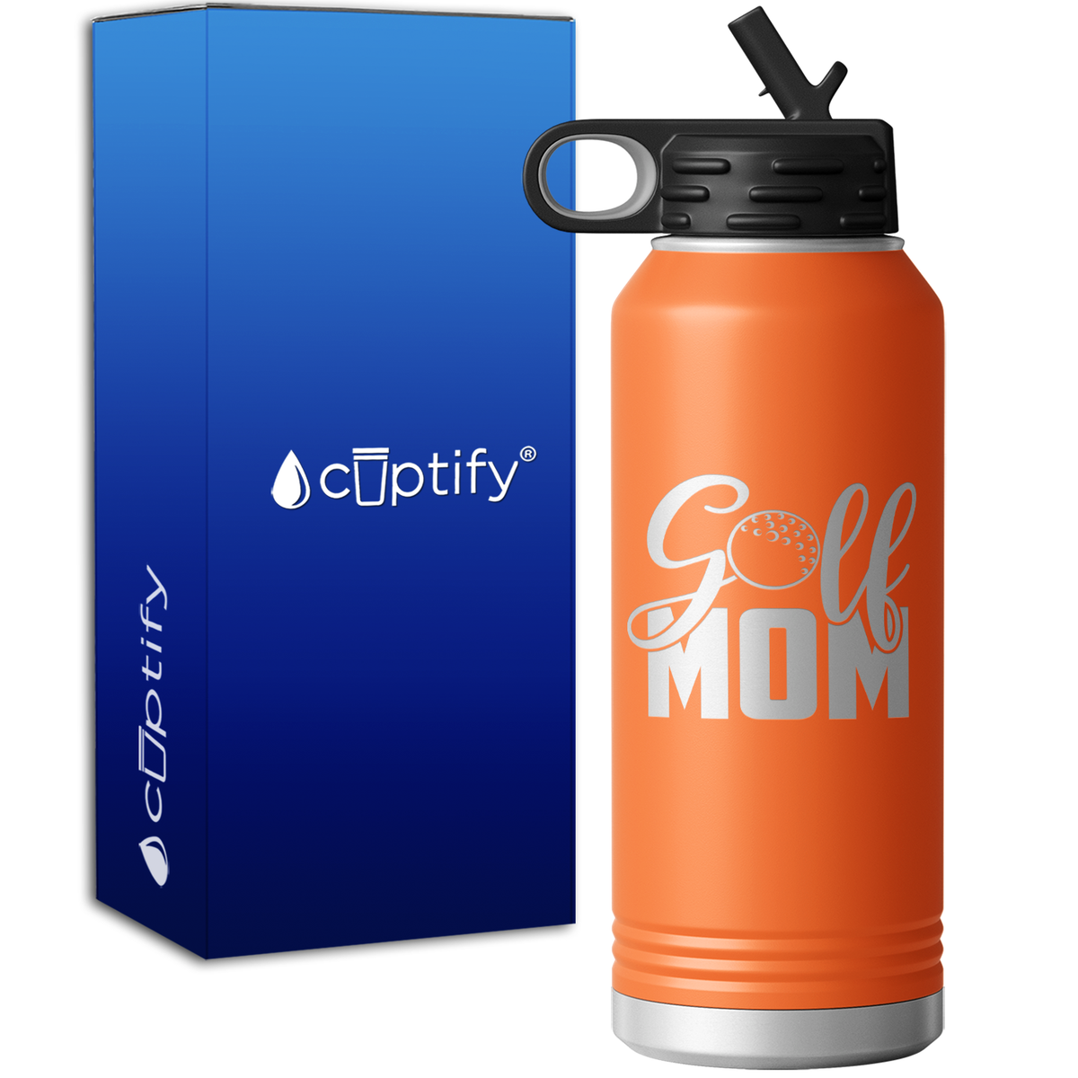 Mom Golf 32oz Sport Water Bottle