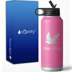 Flying Bat Personalized 32oz Sport Water Bottle