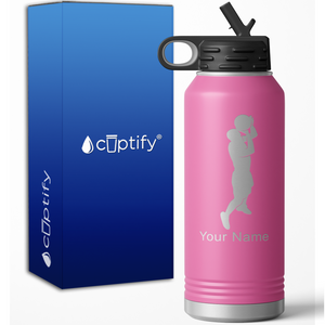 Jump Shot Basketball Player Personalized 32oz Sport Water Bottle