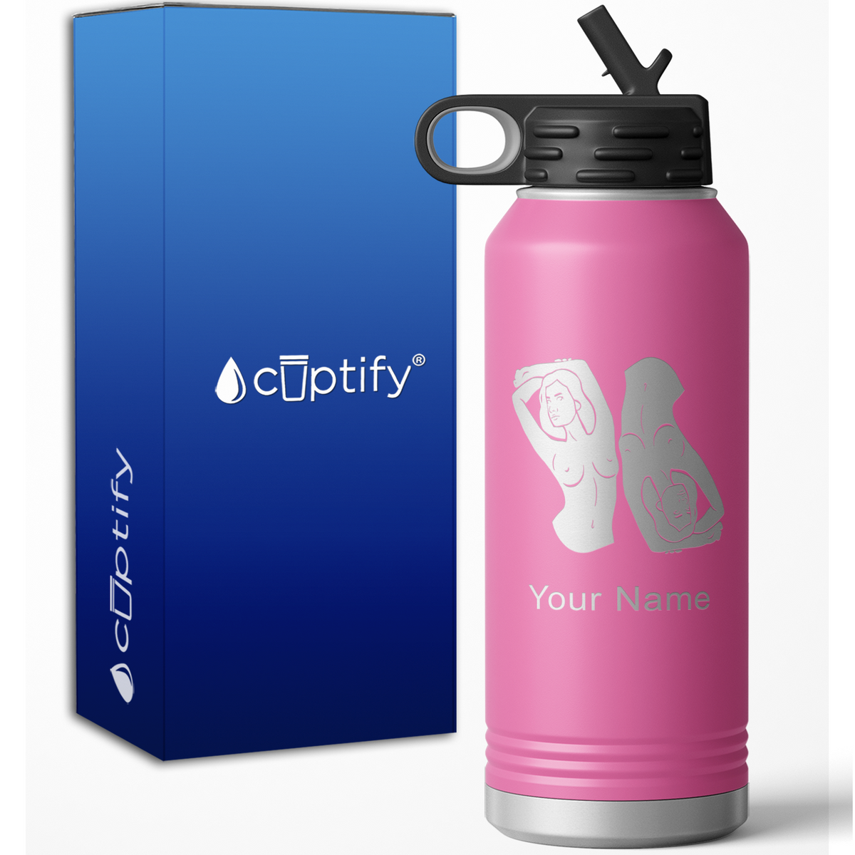 Gemini Zodiac Sign Personalized 32oz Sport Water Bottle
