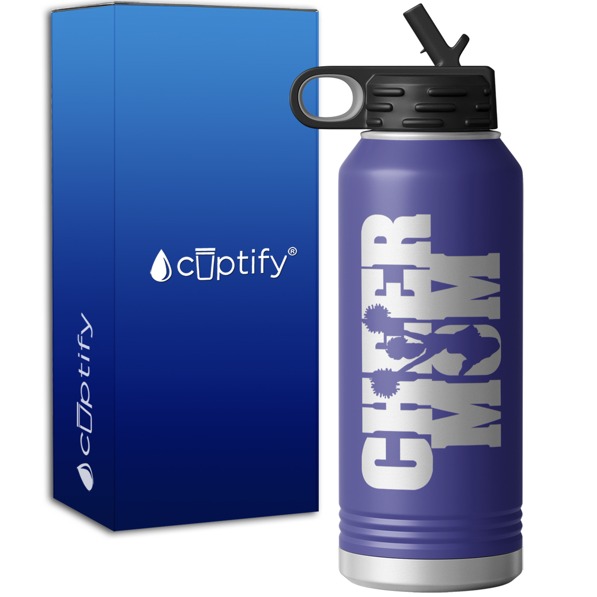 Cheer Mom 32oz Sport Water Bottle