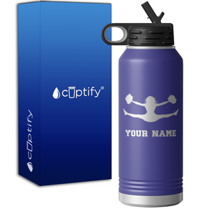 Personalized Cheerleader Flyer 32oz Sport Water Bottle