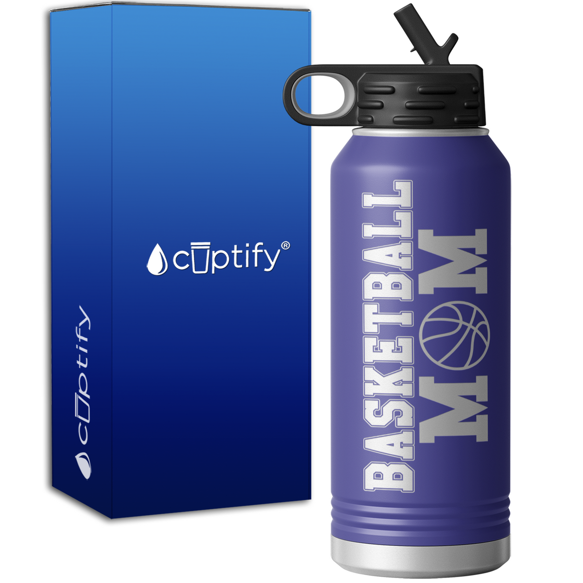 Basketball Mom Personalized 32oz Sport Water Bottle