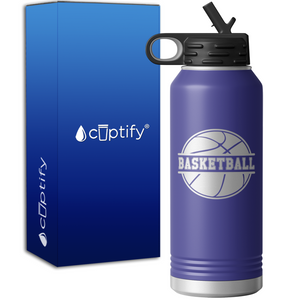 Basketball Split Personalized 32oz Sport Water Bottle