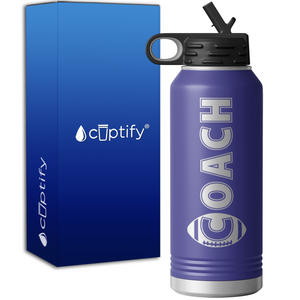 Football Coach 32oz Sport Water Bottle