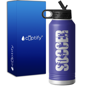 Soccer Players 32oz Sport Water Bottle