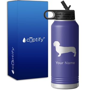 Dachshund Personalized 32oz Sport Water Bottle