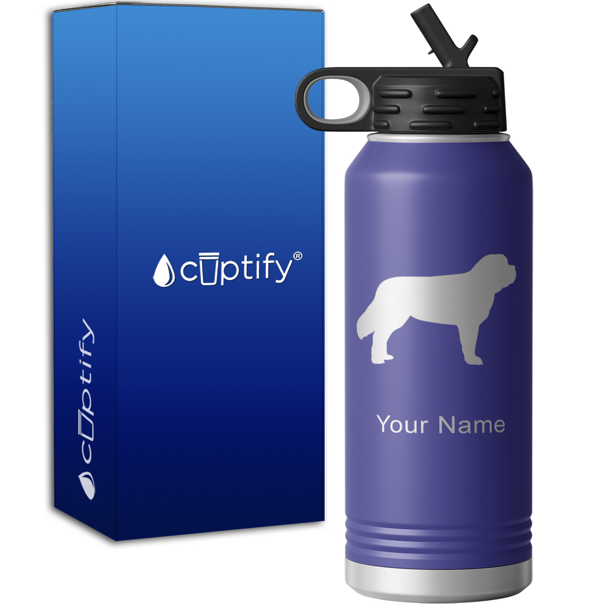 St Bernard Personalized 32oz Sport Water Bottle