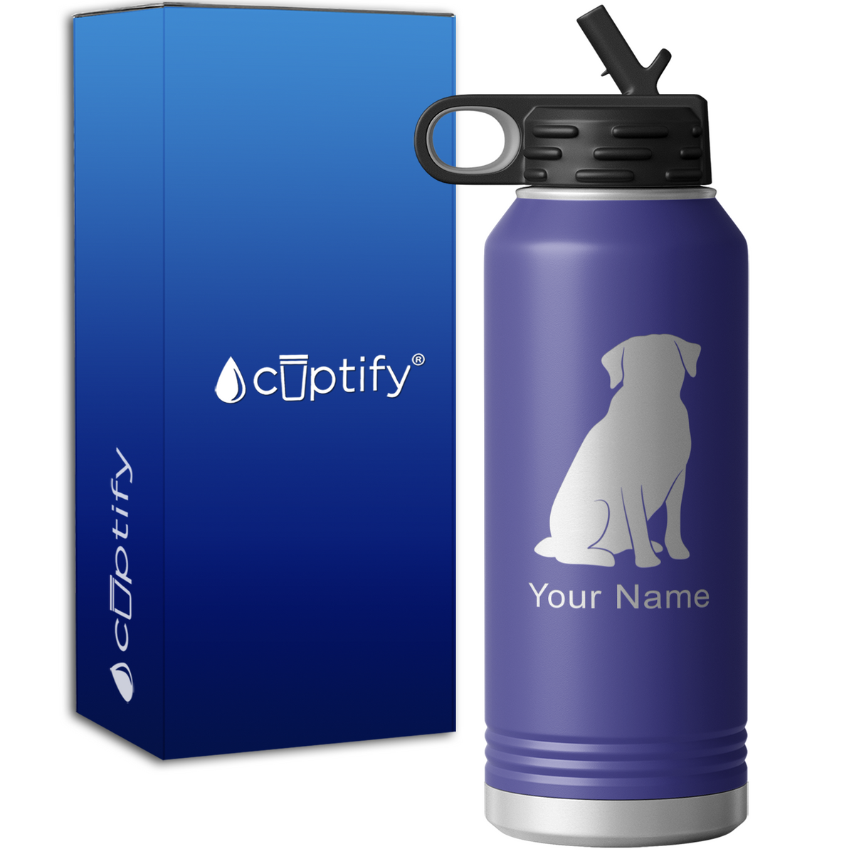Labrador Retriever Personalized 32oz Sport Water Bottle
