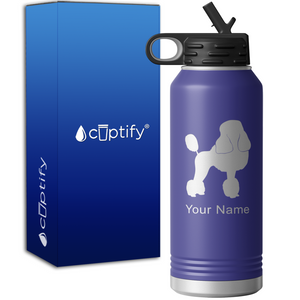 Poodle Personalized 32oz Sport Water Bottle