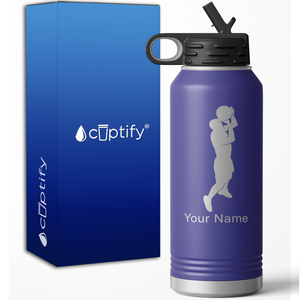Jump Shot Basketball Player Personalized 32oz Sport Water Bottle