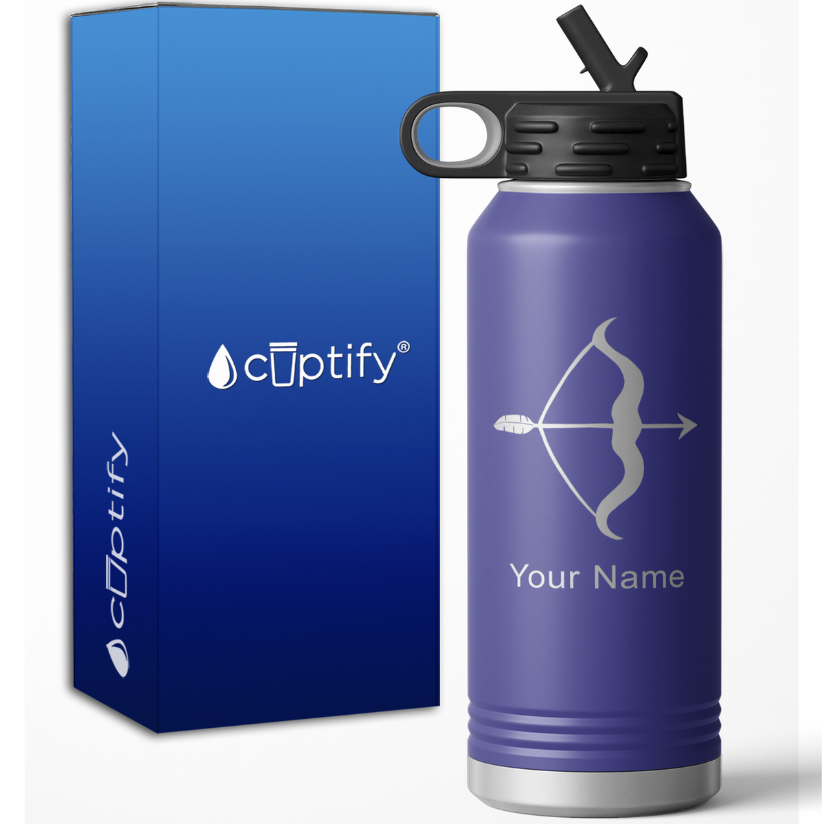 Sagitarius Zodiac Sign Personalized 32oz Sport Water Bottle