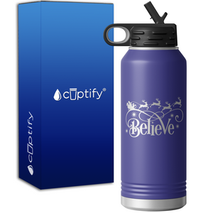 Believe in Stanta 32oz Sport Water Bottle