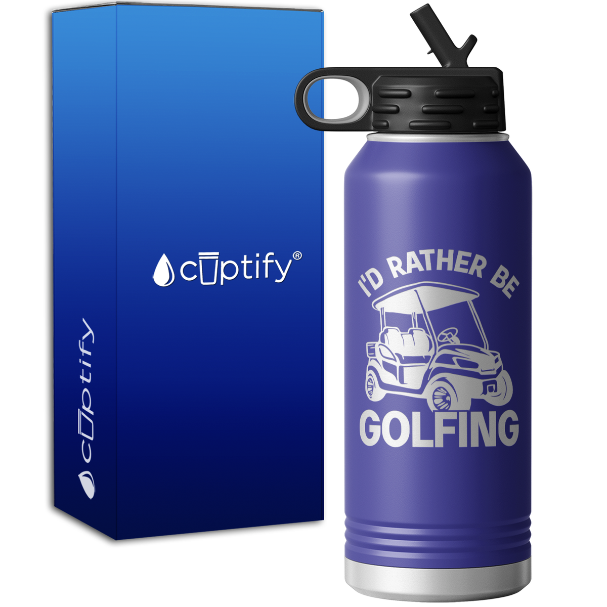 I'd Rather be Golfing 32oz Sport Water Bottle