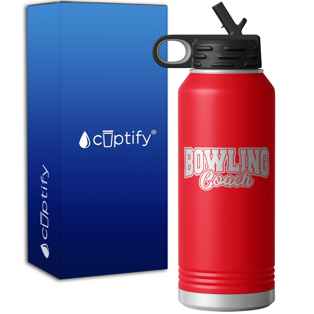 Bowling Coach 32oz Sport Water Bottle