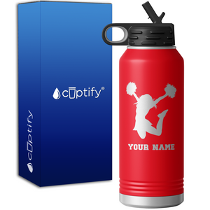 Personalized Cheerleader 32oz Sport Water Bottle