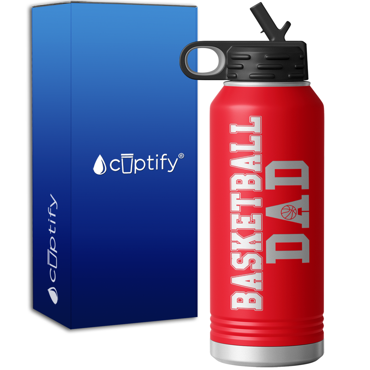 Dad Basketball 32oz Sport Water Bottle