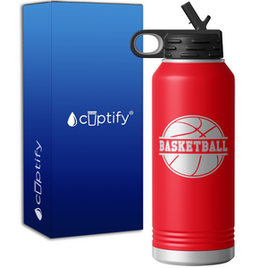 Basketball Split Personalized 32oz Sport Water Bottle