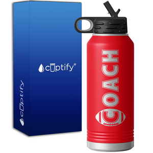 Football Coach 32oz Sport Water Bottle