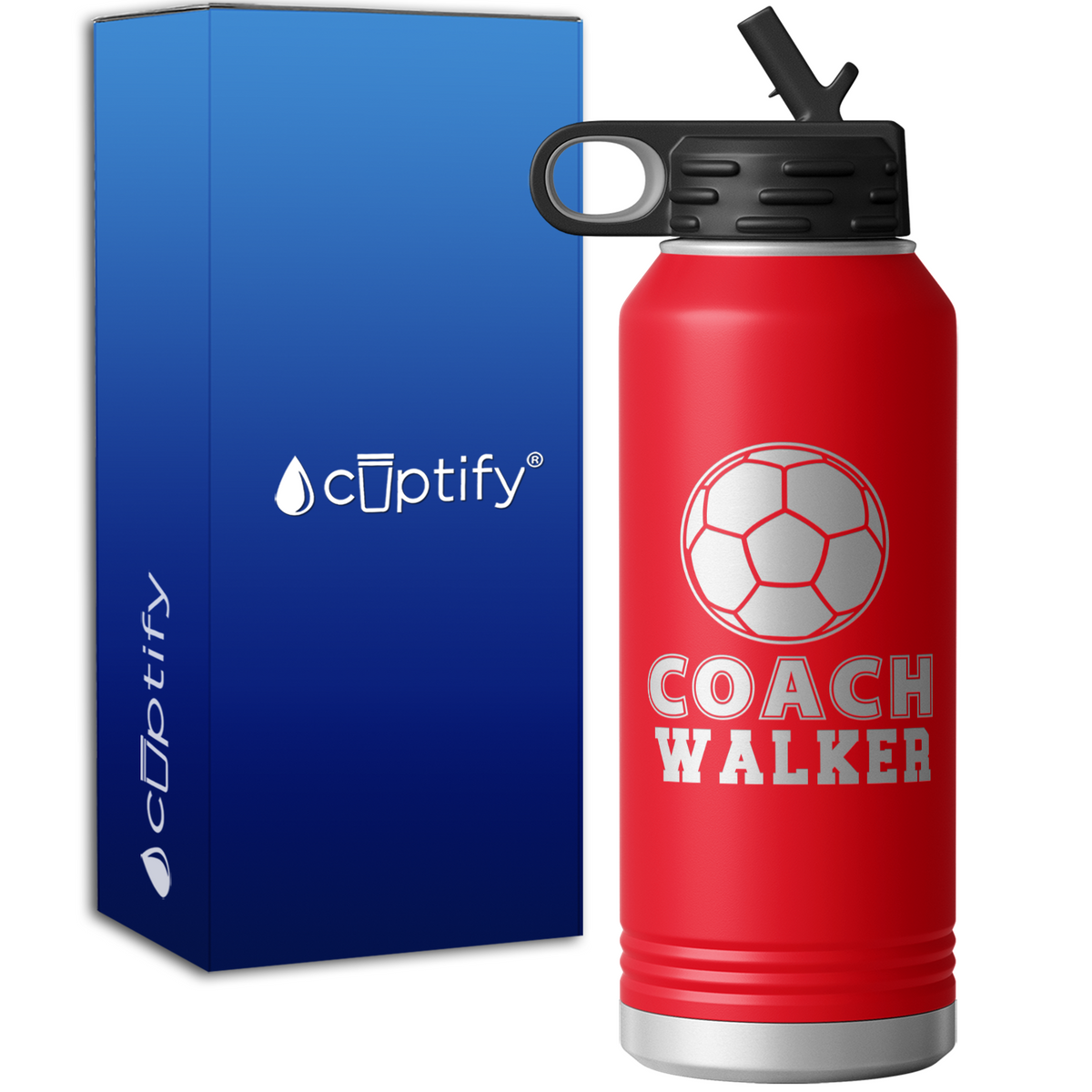Personalized Soccer Coach 32oz Sport Water Bottle
