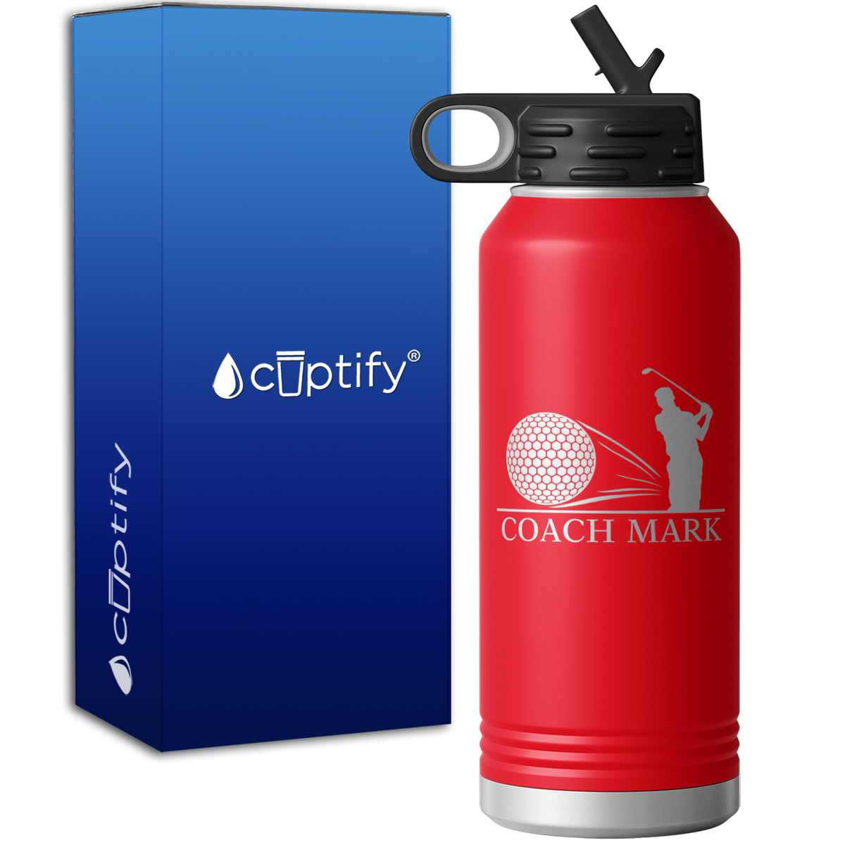 Personalized Golf Coach 32oz Sport Water Bottle
