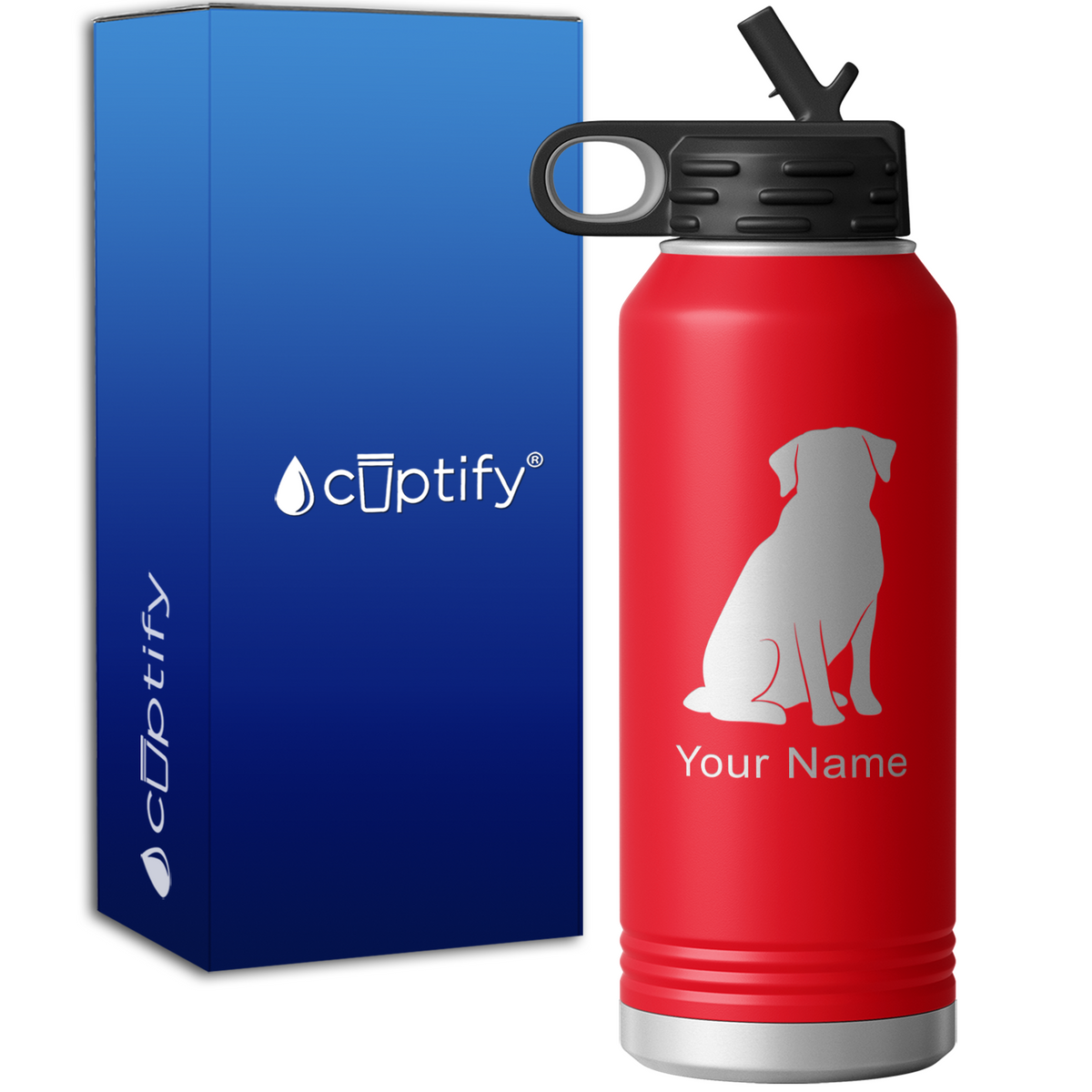 Labrador Retriever Personalized 32oz Sport Water Bottle