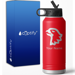 US Airborne Insignia Personalized 32oz Sport Water Bottle