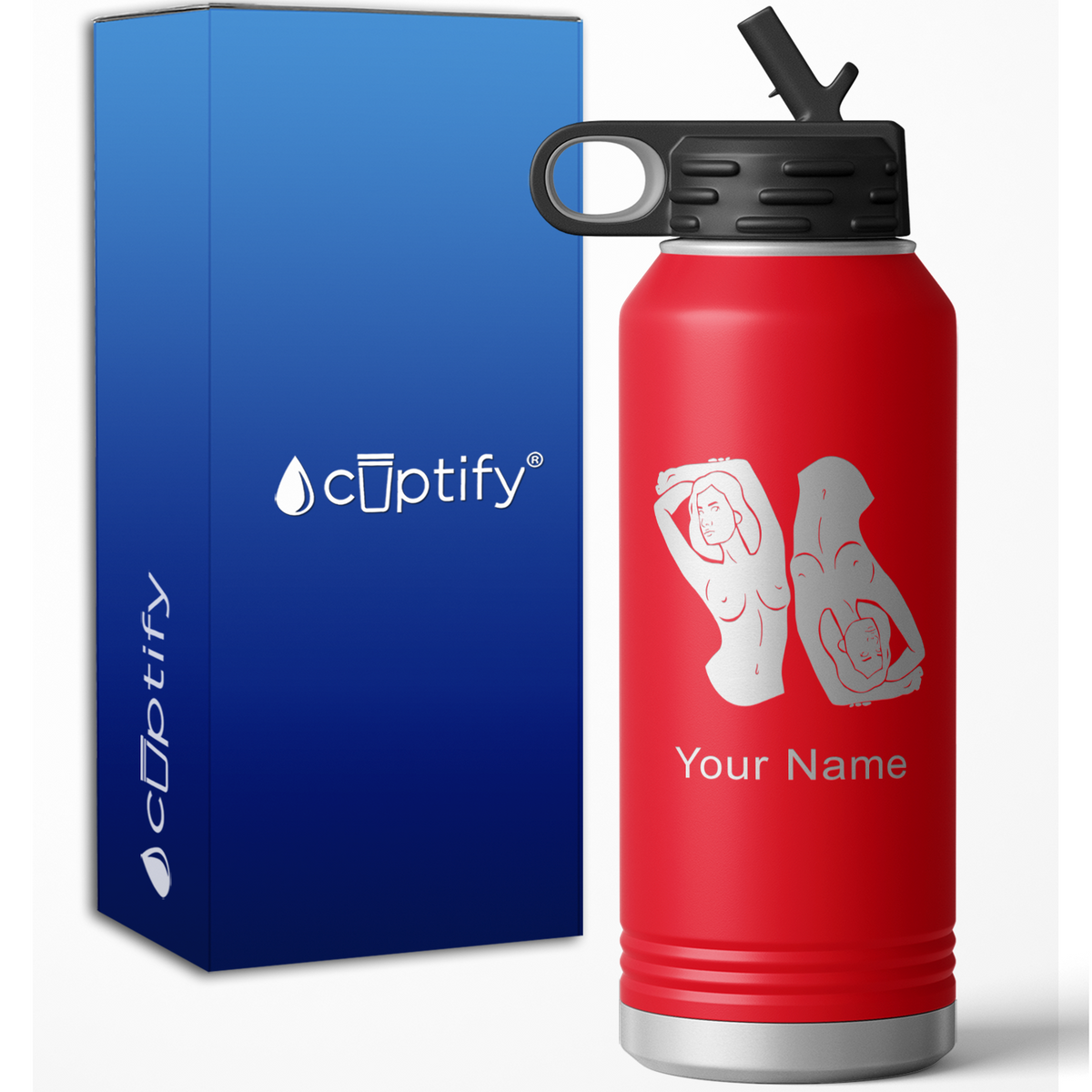 Gemini Zodiac Sign Personalized 32oz Sport Water Bottle
