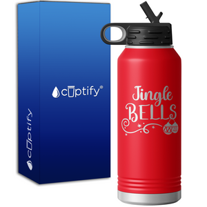 Jingle Bells  32oz Sport Water Bottle