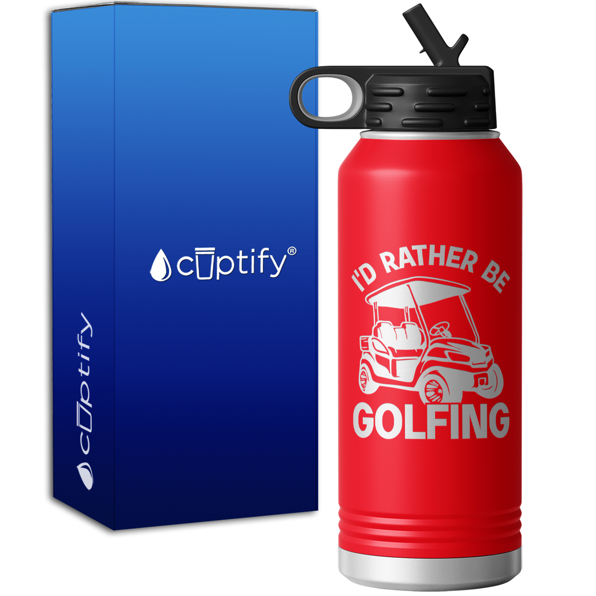 I'd Rather be Golfing 32oz Sport Water Bottle