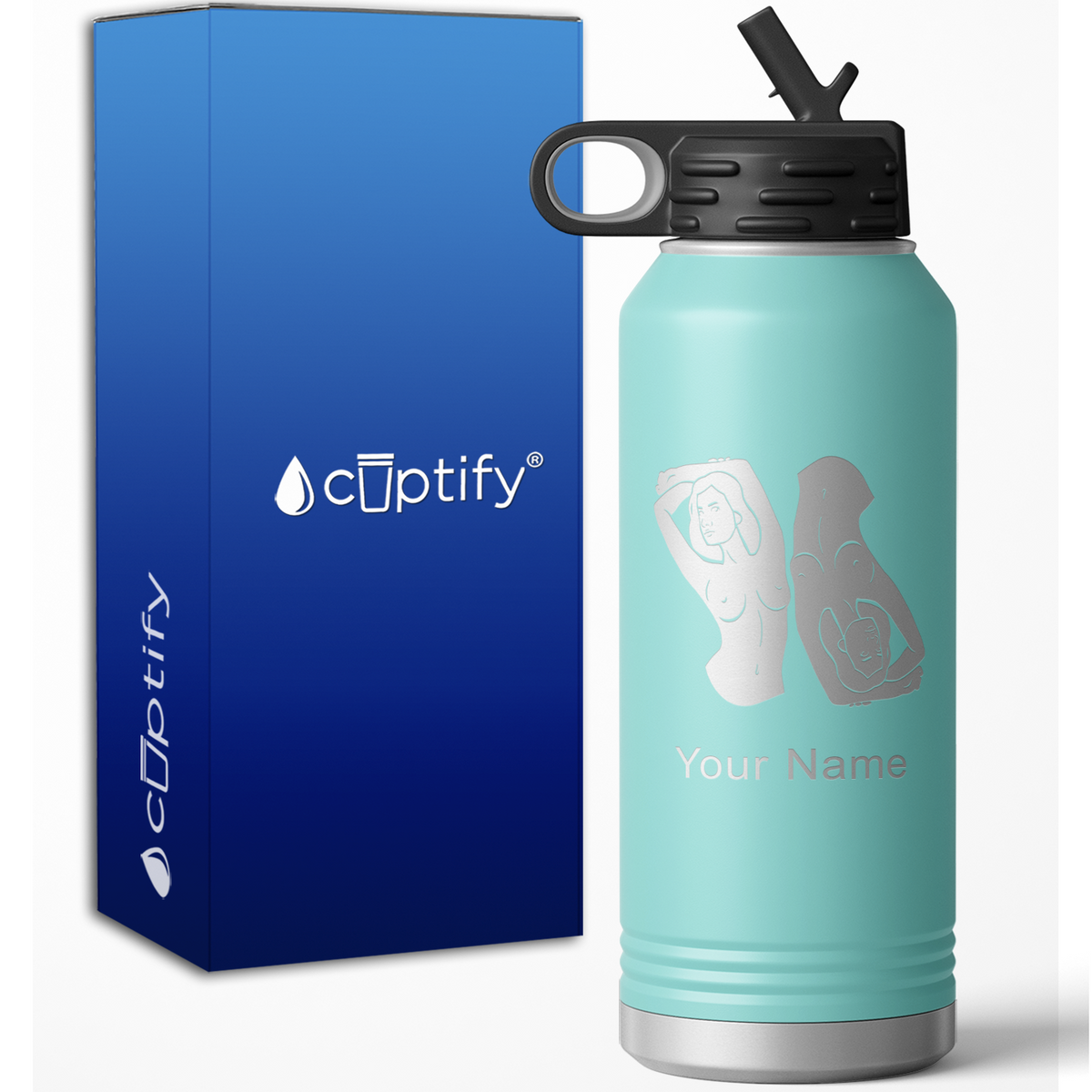 Gemini Zodiac Sign Personalized 32oz Sport Water Bottle