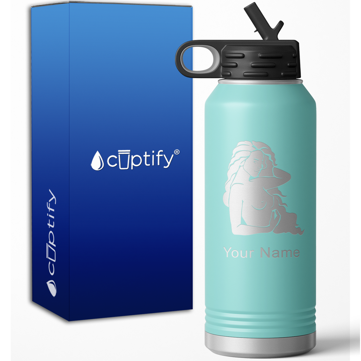 Virgo Zodiac Sign Personalized 32oz Sport Water Bottle