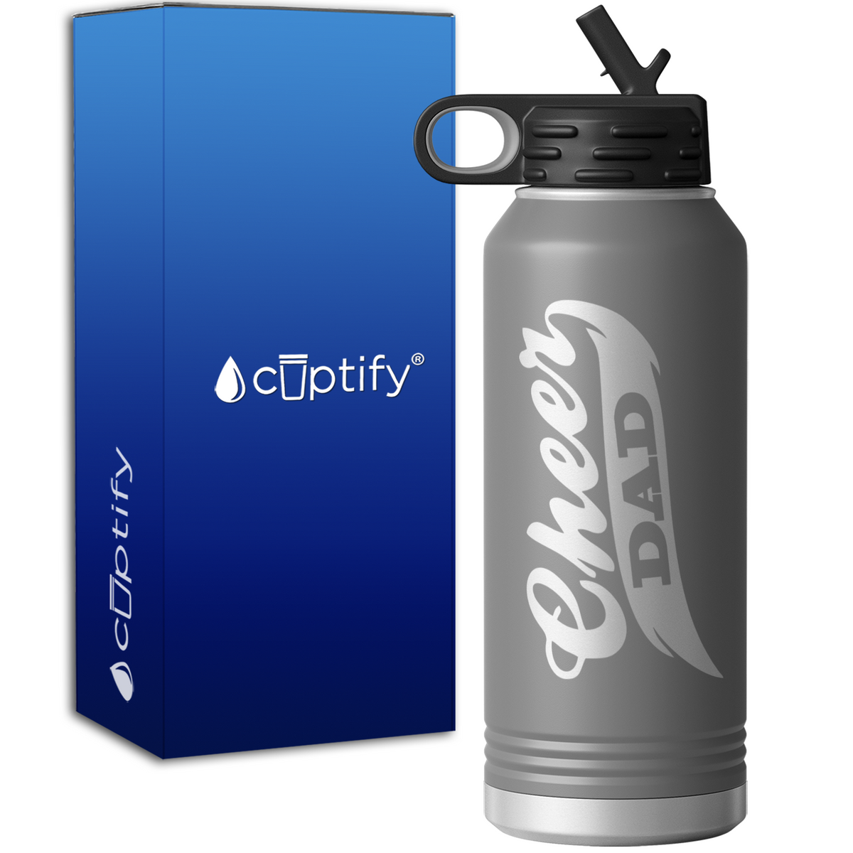 Cheer Dad 32oz Sport Water Bottle