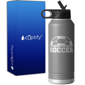 Soccer Half Ball 32oz Sport Water Bottle