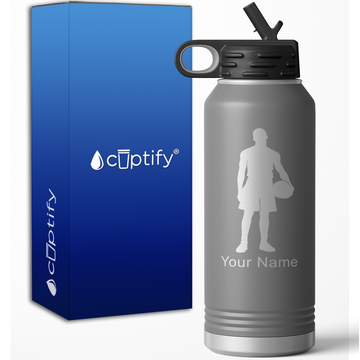 Basketball Player Personalized 32oz Sport Water Bottle