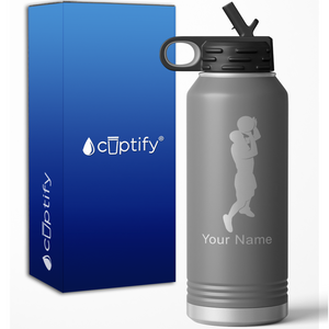 Jump Shot Basketball Player Personalized 32oz Sport Water Bottle