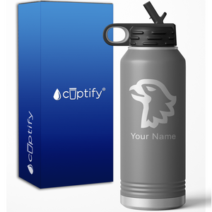US Airborne Insignia Personalized 32oz Sport Water Bottle